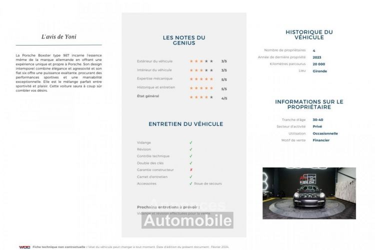 Porsche Boxster 2.7 - 240 TYPE 987 CABRIOLET . - <small></small> 22.500 € <small>TTC</small> - #11