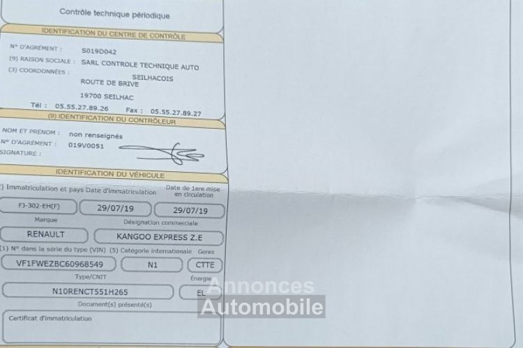 Renault Kangoo EXPRESS ZE ACHAT INTEGRAL - <small></small> 10.980 € <small>TTC</small> - #7