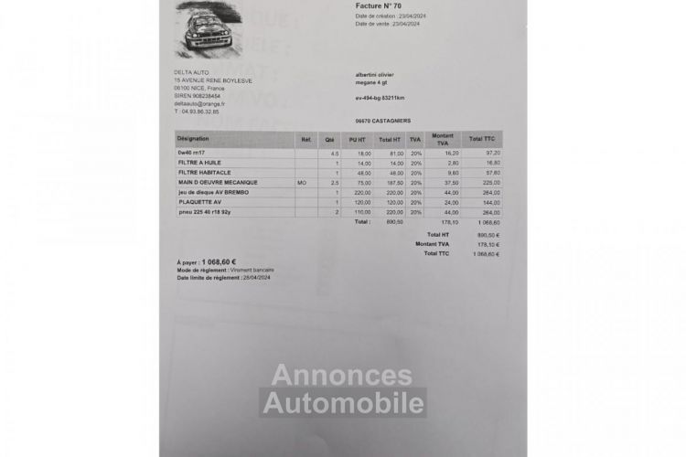 Renault Megane GT ESTATE BREAK 1.6 TURBO 205 EDC 4CONTROL / BOITE AUTO NEUVE - <small></small> 16.490 € <small>TTC</small> - #77