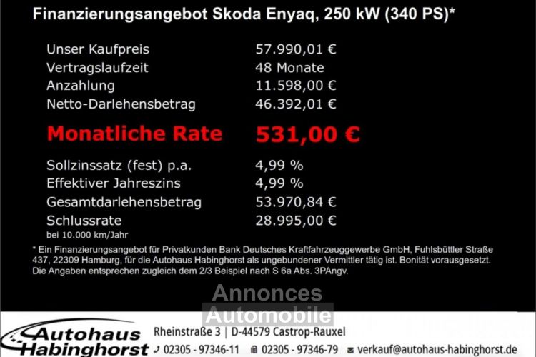 Skoda Enyaq 2019 Coupe 4x4 RS - 82 kWh Head Up Canton Kessy Navi Ka - <small></small> 57.990 € <small>TTC</small> - #2