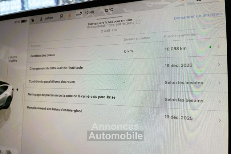 Tesla Model 3 (3) 346 GRANDE AUTONOMIE AWD 75 KWH - <small></small> 46.990 € <small>TTC</small> - #19