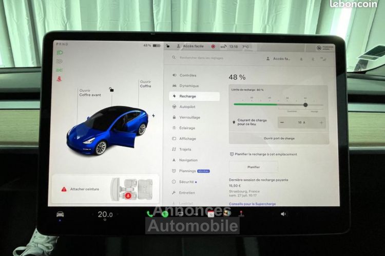 Tesla Model 3 ELECTRIC 500 82KWH GRANDE-AUTONOMIE 4WD BVA + Conduite autonome - <small></small> 34.490 € <small>TTC</small> - #17