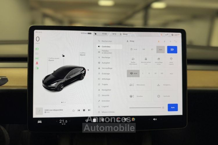 Tesla Model 3 GRANDE AUTONOMIE DUAL MOTOR RWD 75 KWH - <small></small> 35.990 € <small></small> - #21