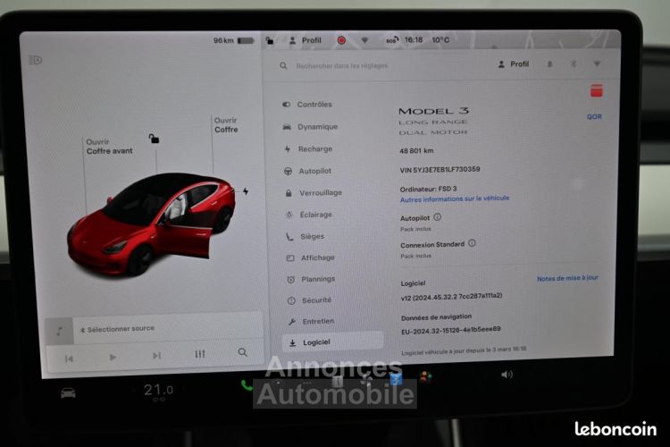 Tesla Model 3 Long Range Dual Motor AWD 4P - <small></small> 28.490 € <small>TTC</small> - #13