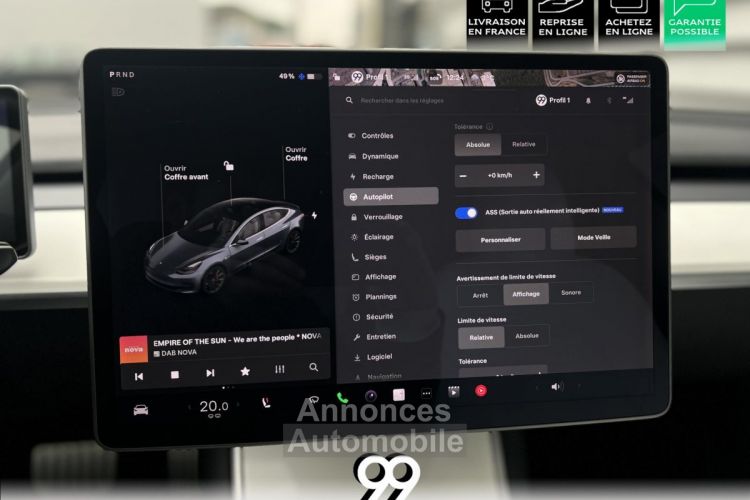 Tesla Model 3 performance Interieur blanc Auto pilote avancé LIVRAISON/REPRISE/LOA/CREDIT - <small></small> 30.490 € <small>TTC</small> - #33