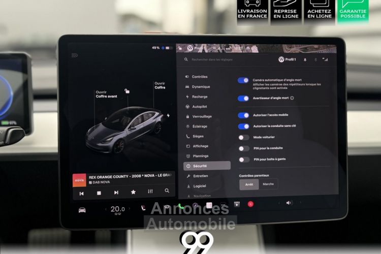 Tesla Model 3 performance Interieur blanc Auto pilote avancé LIVRAISON/REPRISE/LOA/CREDIT - <small></small> 30.490 € <small>TTC</small> - #44