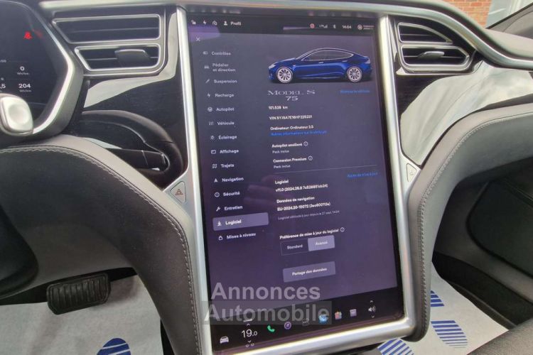 Tesla Model S 75 TVA-BTW-525Ch-AUTOPILOT-CCS ACTIF-HOMELINK 5 - <small></small> 31.990 € <small>TTC</small> - #15