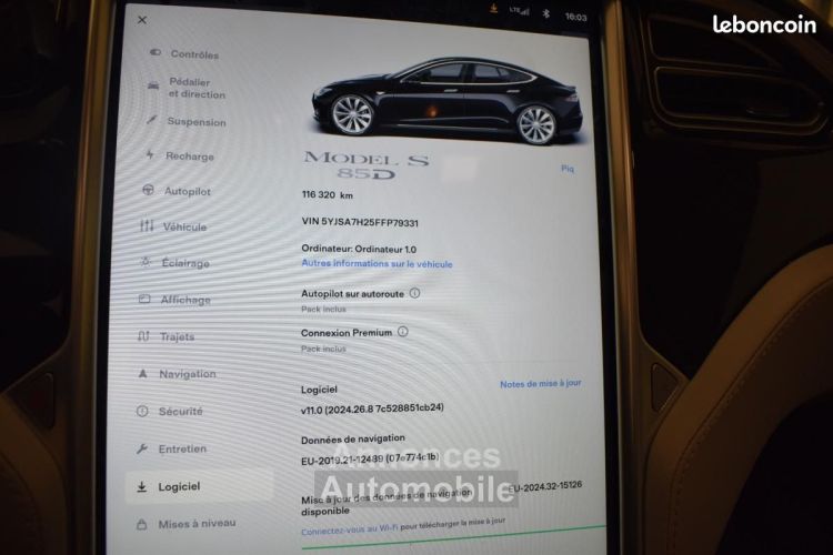 Tesla Model S 85D 367ch SUPERCHARGEUR GRATUIT A VIE GARANTIE FIABLE OU REMBOURSÉ - <small></small> 29.990 € <small>TTC</small> - #10