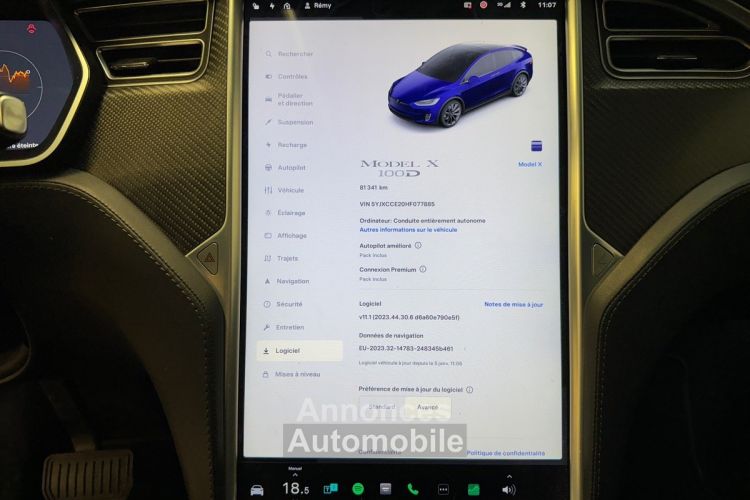 Tesla Model X 100D CSS/ 7 Places/ Garantie constructeur 02/2026/ Jantes 22/ MCU2 - <small></small> 47.900 € <small>TTC</small> - #14