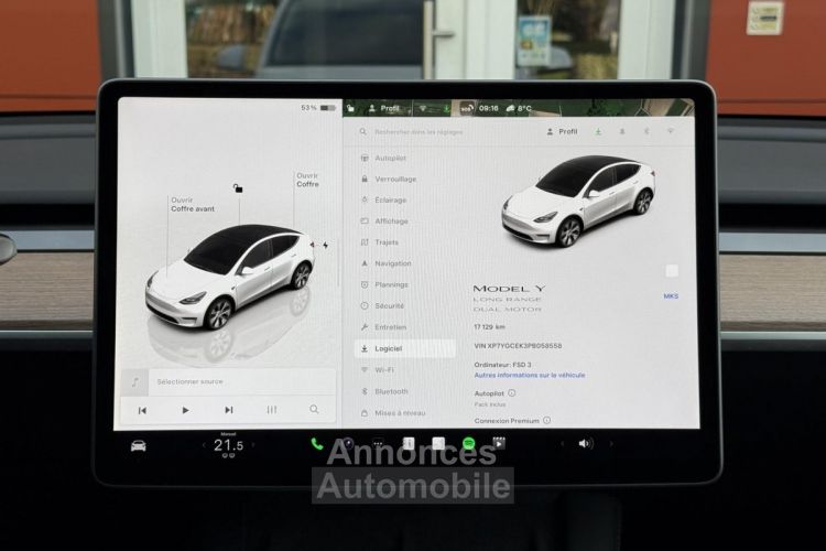 Tesla Model Y Long Range 18000km Dual Motor AWD Grand Autonomie 1ère Main 533km autonomie - <small></small> 39.980 € <small>TTC</small> - #22