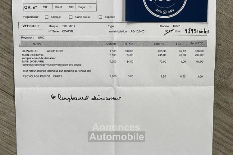 Triumph TR250 TR 250 - <small></small> 41.900 € <small>TTC</small> - #95