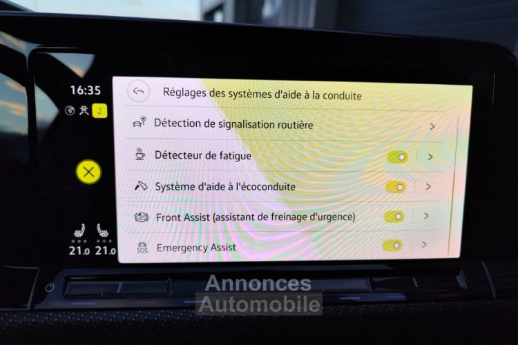 Volkswagen Golf 1.5 etsi opf 150 dsg7 r-line 1st carplay sieges chauffants camera de recul regulateur adaptatif - <small></small> 28.490 € <small>TTC</small> - #18