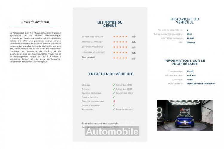 Volkswagen Golf 2.0 16V TSI BlueMotion - 310 - BV DSG 7 VII BERLINE R 4Motion PHASE 2 - <small></small> 34.900 € <small>TTC</small> - #11