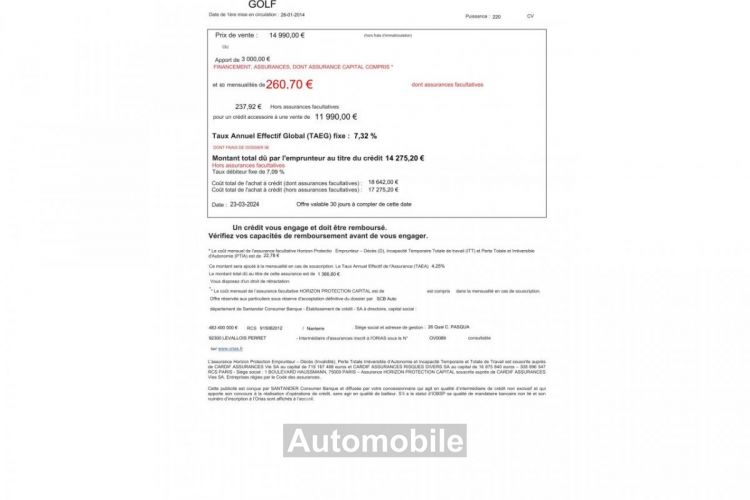 Volkswagen Golf 2.0 GTI BlueMotion 220CH PHASE1 260e/mois - <small></small> 14.990 € <small>TTC</small> - #2