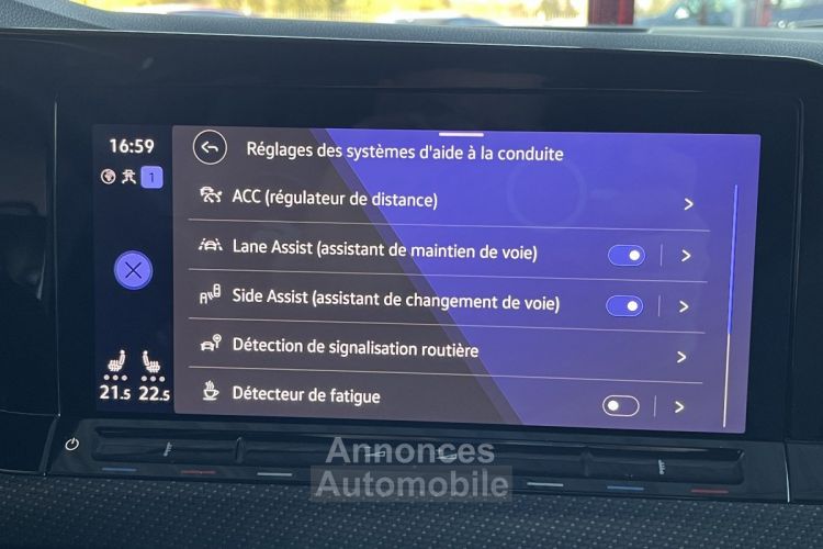 Volkswagen Golf 8 2,0 TDI 150 DSG7 FULL R-LINE GPS CAMERA ATTELEAGE REGULATEUR LIMITEUR FULL LED APPLE CARPLAY  - <small></small> 28.990 € <small>TTC</small> - #9