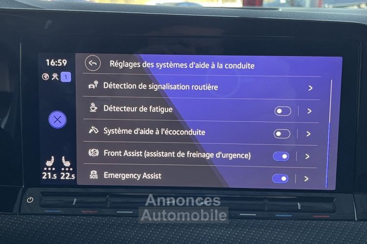 Volkswagen Golf 8 2,0 TDI 150 DSG7 FULL R-LINE GPS CAMERA ATTELEAGE REGULATEUR LIMITEUR FULL LED APPLE CARPLAY  - <small></small> 28.990 € <small>TTC</small> - #10