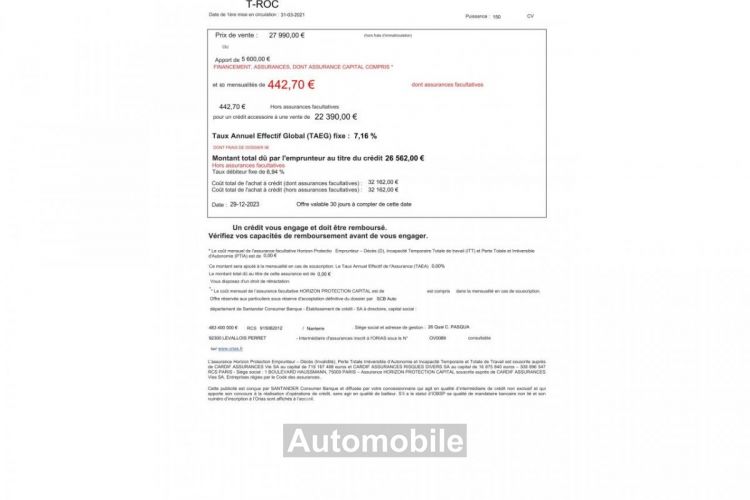 Volkswagen T-Roc 1.5 TSI-150 DSG 7CABRIOLET 442e/mois - <small></small> 26.990 € <small>TTC</small> - #2