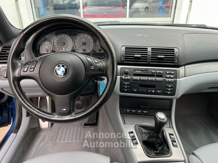 BMW M3 E46 3.2L 343ch 1ère Main - Bleu Topaz - 83K Kms - Excellent état - Boîte Mécanique - Sièges Chauffants - Régulateur De Vitesse - Alarme - 11