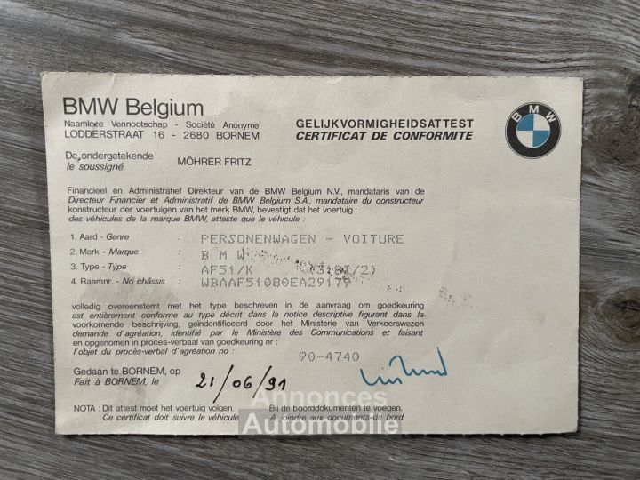 BMW Série 3 E30 318i Baur - 90