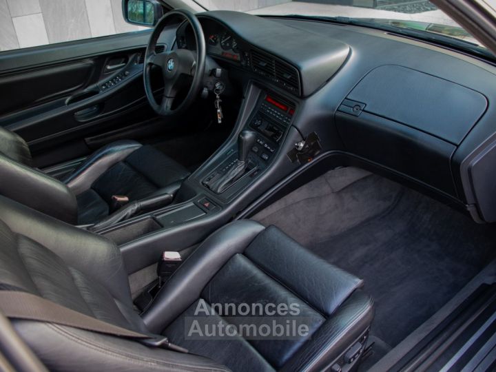 BMW Série 8 850 Ci A 5.0 V12 Coupé E31 - OLDTIMER - ZWART LEDER - AIRCO - CRUISECONTROL  - 16