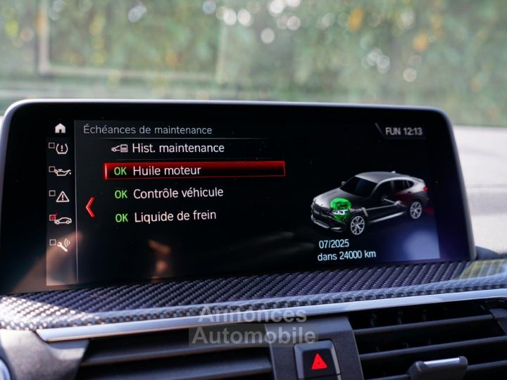 BMW X4 BMW X4 M Compétiton (F98) - MALUS PAYE - Carbone - Toit Ouvrant - Sièges Chauffants/ventilés - Caméra 360° - Suivi Full BMW - Excellent ETAT - Garanti - 30