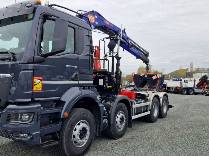 Camion Porteur Man Tgs Ampliroll Grue X Polybenne Grue Tgs