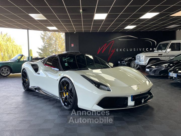 Ferrari 488 GTB - Origine France POZZI - Sièges Racing - Pack Carbone Extérieur Et Intérieur - Jupes Latérales En Carbone - Becquet AR Carbone - Gar. 12 Mois - 1