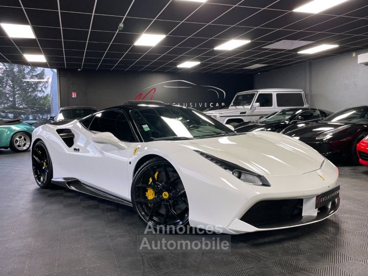 Ferrari 488 GTB - Origine France POZZI - Sièges Racing - Pack Carbone Extérieur Et Intérieur - Jupes Latérales Et Becquet AR Carbone Novitec - Gar. 12 Mois - 1