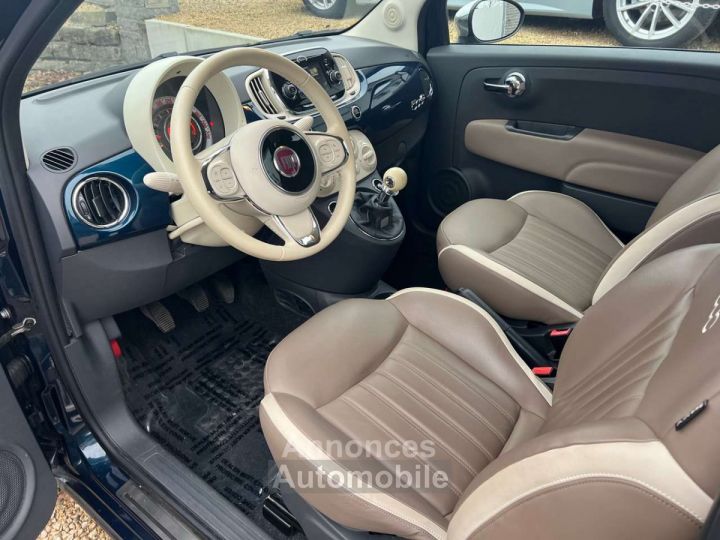 Fiat 500C 1.2i CABRIO,LEDER,NAVI,ALU,AIRCO,HISTORIEK - 9