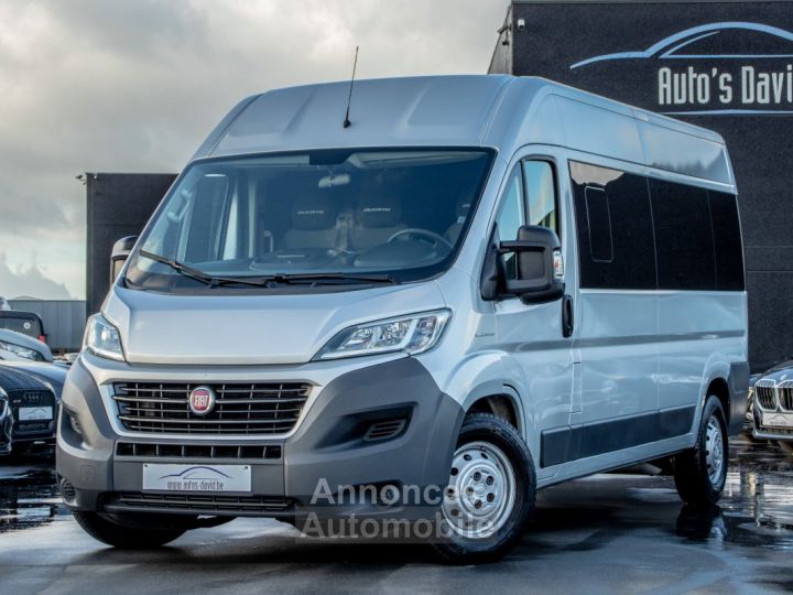 Fiat Ducato Maxi 9 Plaatsen 2.3 EcoJet Minibus - 1STE EIGENAAR - DVD - AIRCO - CAMERA - TREKHAAK - SFEERVERLICHTING - 230V - EURO 6 - 45