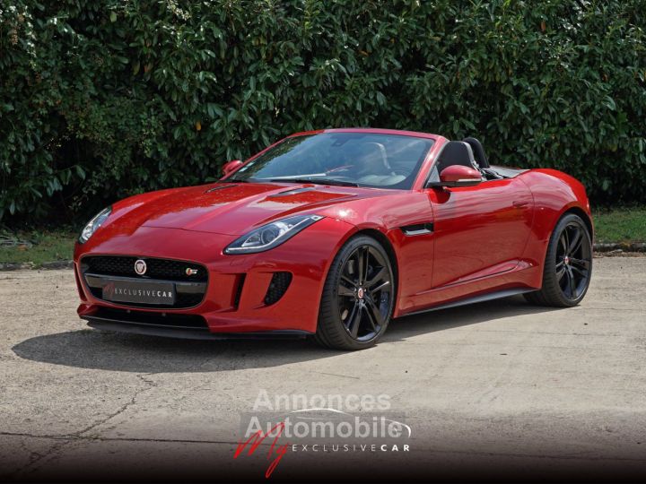 Jaguar F-Type Cabriolet V8 S 495 Ch - 920 €/mois - Caméra, Meridian Surround 770 W, Sièges Ch., Accès Sans Clé ... - Etat EXCEPTIONNEL - Rév. 08/2024 - Gar. 12 Mois - 1