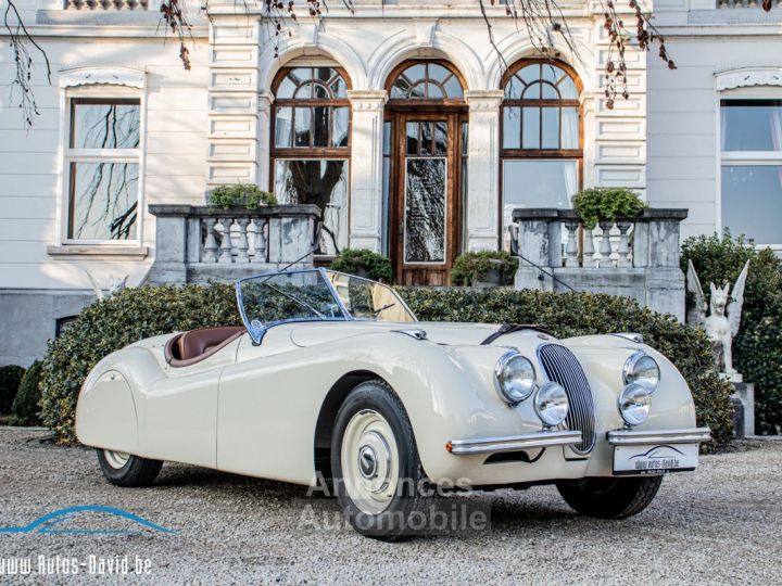 Jaguar XK120 XK 120 Open Top Speedster (OTS) LHD 1951 - OLDTIMER - GERESTAUREERD - MATCHING NUMBERS - SOFTTOP - CREAM WHITE - 1