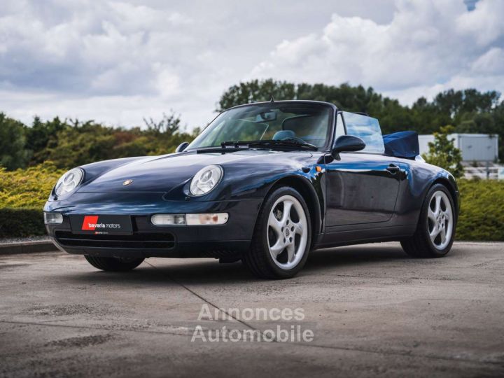 Porsche 993 Carrera Cabrio Ocean Blue German Vehicle - 4