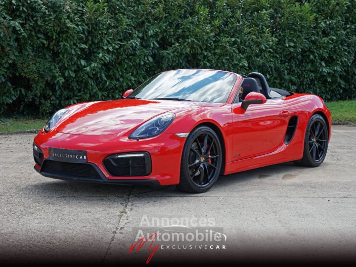 Porsche Boxster 981 GTS PDK - Parfaitement Optionné (Pack Intérieur GTS, Carbone, Sièges Sport Plus, BOSE, ...) - Carnet 100% PORSCHE - Révisée 07/2024 - Gar. 12 Mois - 1