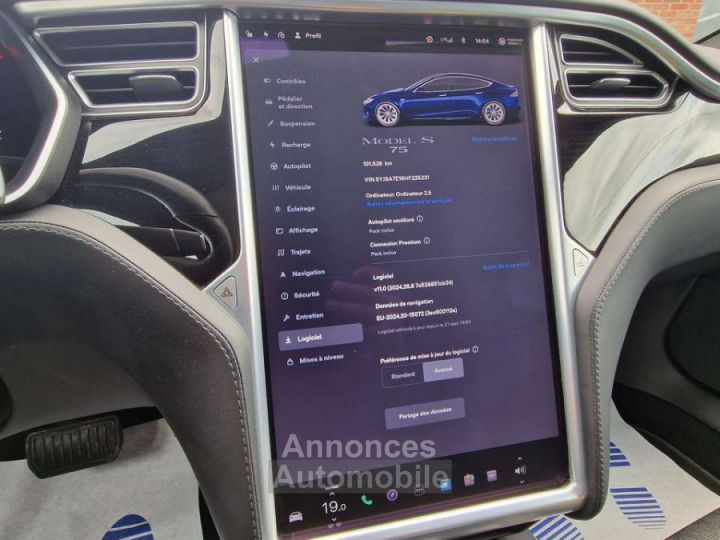 Tesla Model S 75 TVA-BTW-525Ch-AUTOPILOT-CCS ACTIF-HOMELINK 5 - 15