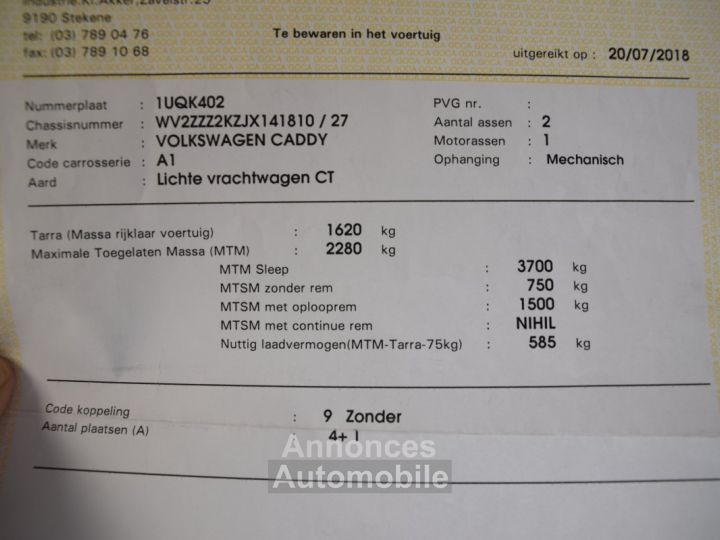 Volkswagen Caddy Maxi 2.0 Tdi 5 Plaatsen Lichte Vracht - 19