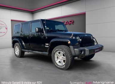 Achat Jeep Wrangler 2,8 CRD UNLIMITED SAHARA CABINE RIGIDE + CABINE SOUPLE FULL LEDS GARANTIE Occasion