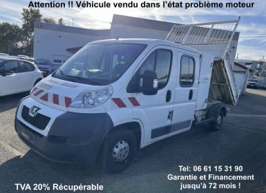 Vente Peugeot Boxer Benne II 2.2 HDi 110ch Camion Benne 7 Places Double Cabine TVA20% 6,500€ H.T Moteur H.S. Occasion