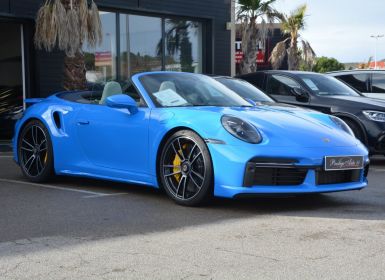 Vente Porsche 911 992 TURBO S Cabriolet 1ere main 650 CV Bleu Requin Origine France 2022 LOA 1918,95 Euros / mois Occasion