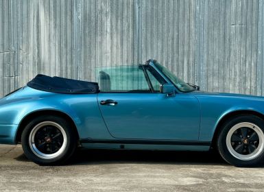 Achat Porsche 911 Carrera 3.2 Cabriolet Bleu Iris 1986 Occasion