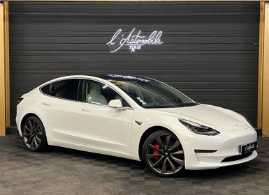 Tesla Model 3 PERFORMANCE Dual Motor AWD CUIR BLANC FREINS PERFORMANCES PILOTAGES AUTOMATIQUES AMELIORE Occasion