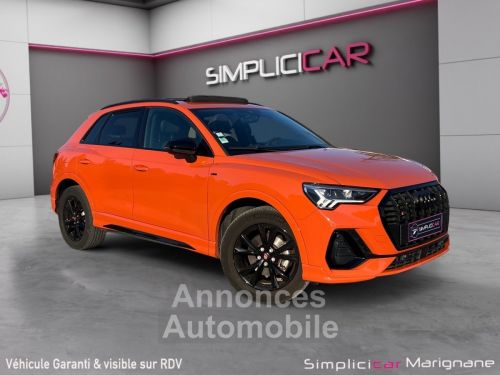 Annonce Audi Q3 35 TDI 150 ch S tronic 7 S line ORANGE PULSE PACK BLACK TOIT OUVRANT CAMERA DE RECUL GARANTIE 12 MOIS