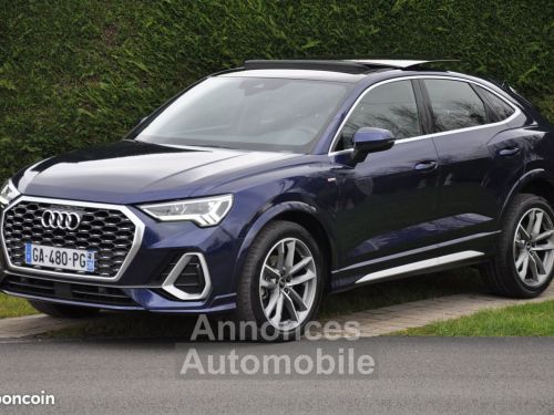 Annonce Audi Q3 Sportback 35 tfsi 150 Stronic S-line Sline 07-2021 Org France 47000kms Phares LED Jantes 19 Toit ouvrant Caméra Sièges chauffants Smartphone interface ...