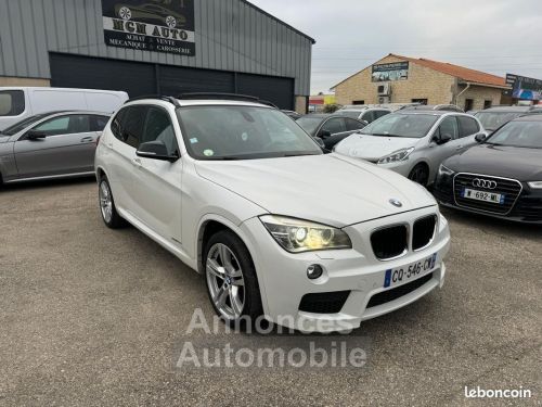 Annonce BMW X1 xdrive 18d 143 ch pack m sport -blanc nacre toit pano ouvrant xenon led