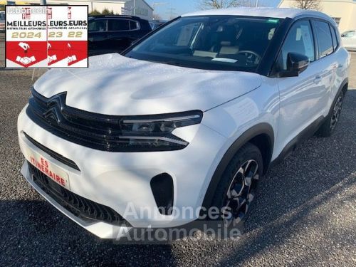 Annonce Citroen C5 Aircross PLUS Hybrid 136 e-dcs6 + 23.500 km BLANC sièges chauffants sellerie alcantara cuir jantes alu 18 et pneus 4 saisons