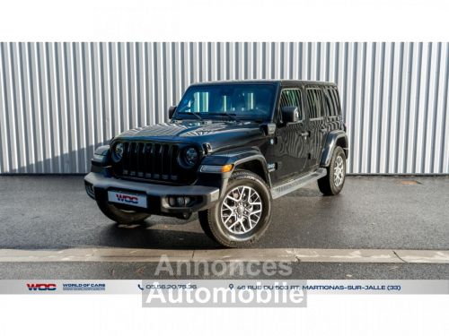 Annonce Jeep Wrangler 2.0i T 4xe - 380 - BVA 4x4  2018 Unlimited  80th Anniversary PHASE 1