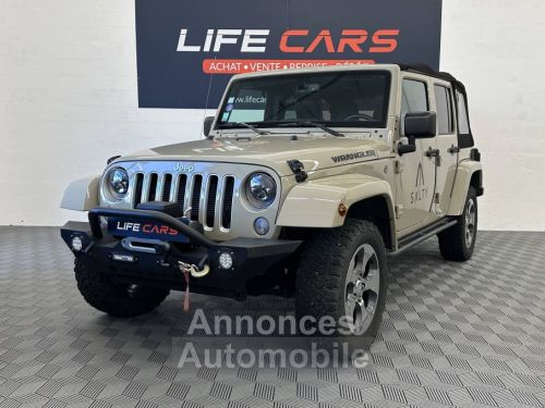 Annonce Jeep Wrangler 3.6 V6 284ch Unlimited Sahara BVA 2018 Entretien à jour, treuil hard top