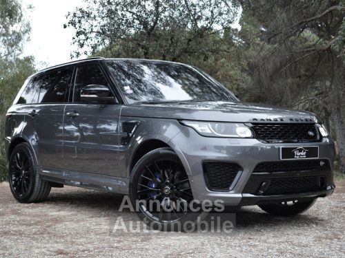 Annonce Land Rover Range Rover Sport MAGNIFIQUE RANGE ROVER SPORT SVR 5.0 V8 SC 550ch BVA8 2EME MAIN VALEUR NEUF + DE 157Ke LED SIEGES SPORT SOFTCLOSE TOIT PANO MERIDIAN CARBONE PACK BLAC