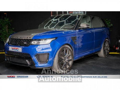 Annonce Land Rover Range Rover SPORT SVR PACK CARBONE BLEU ESTORIL 550CH