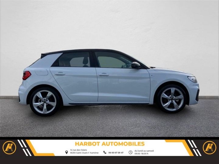 Audi A1 ii 30 tfsi 110 ch s tronic 7 s line Blanc, Blanc Glacier Métallisé - 4